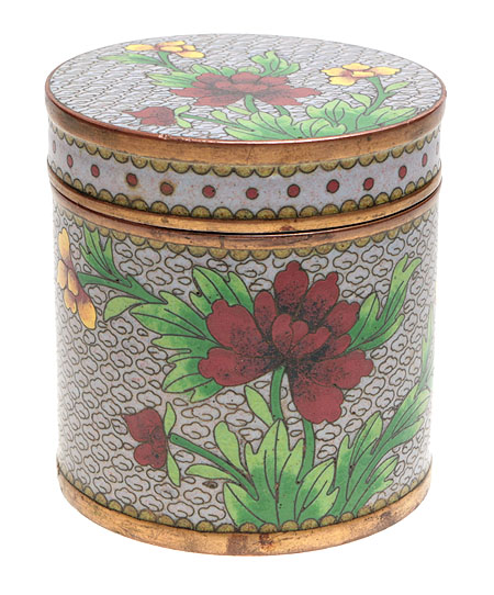 Шкатулка (металл, клуазоне), Китай, середина ХХ века 1955 г инфо 250g.