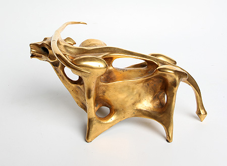 Статуэтка "Бык" (бронза, литье, золочение), Западная Европа (?), 1930-е гг даже самой изысканной коллекции бронзы! инфо 6611g.