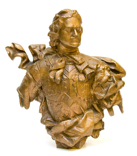 Бюст Петра I Бронза, литье, чеканка СССР, конец ХХ века 1995 г инфо 6967g.