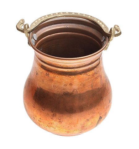 Горшок Медь, ковка Турция, XX век 1950 г инфо 6969g.