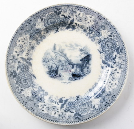 Тарелка "Argenfels" Фаянс, деколь Германия, Villeroy & Boch, конец XIX века Boch", ниже полукругом надпись "Germany" инфо 7133g.