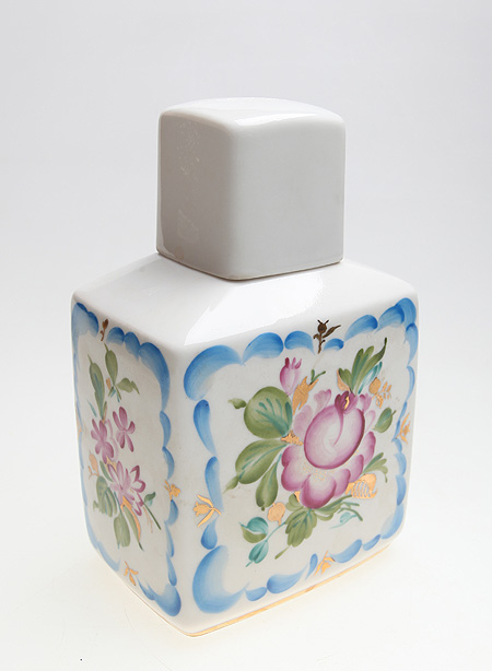 Чайница "Невская роза" Фарфор, роспись СССР, ЛФЗ, 1950-1960-е гг 1980", № 48, стр 97 инфо 7941g.